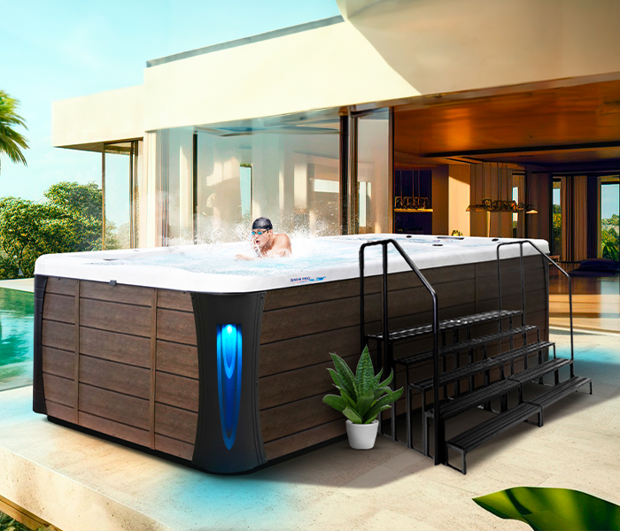 Calspas hot tub being used in a family setting - Wilmington